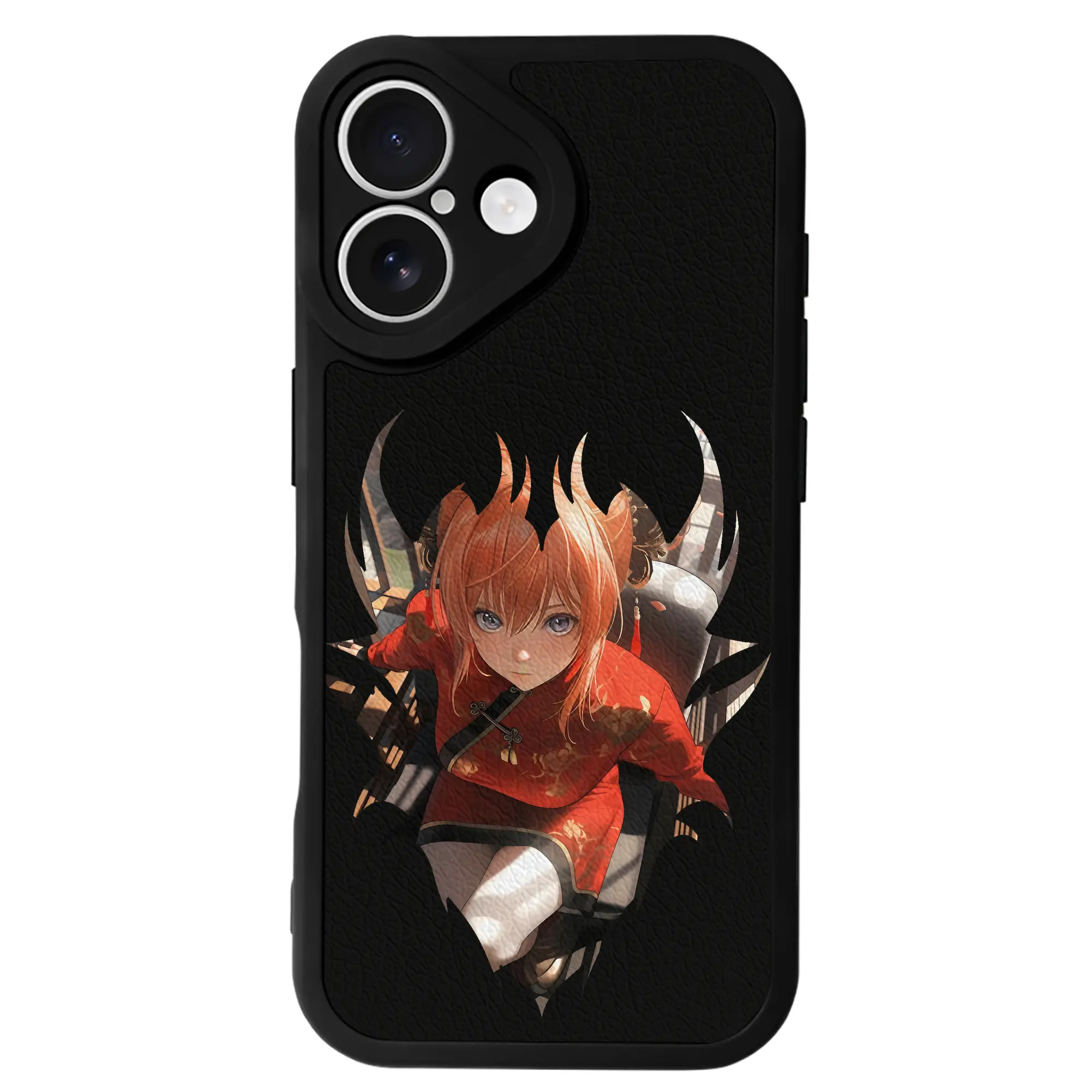 銀魂 グッズ 神楽 - IPhone 16シリーズ対応 ・ シリコンスマホケース ・ レザー調 ・ 高精度フィット ・ 耐衝撃 ・ ワイヤレス充電対応 ・ 精密カット